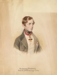 Portrait of Archduke Friedrich Ferdinand Leopold of Austria (1821-1847) with the Order of the Golden Fleece and the Knight
